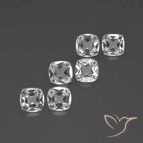 Shop natural 2.77ct Blanc clair Topaze gems, Coussin, from Brésil at GemSelect. In stock, global shipping!
