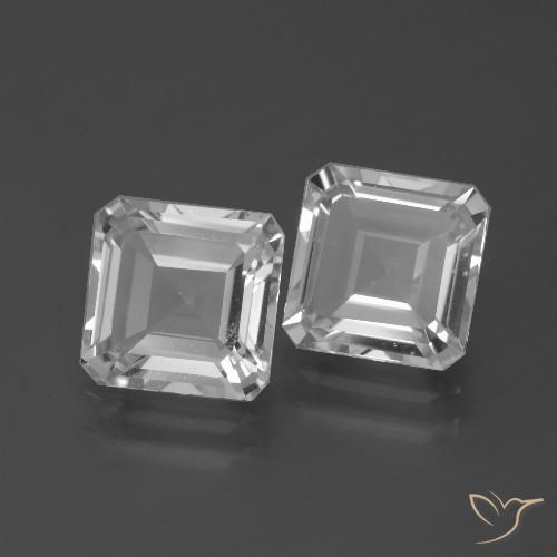 5.52ctw Naturel Blanc Topaze, Taille émeraude, VS