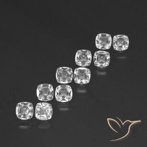 Shop natural 4.47ct Blanc clair Topaze gems, Coussin, from Brésil at GemSelect. In stock, global shipping!
