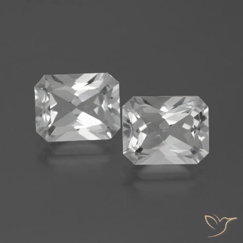 Achetez naturel 7.52ct Blanc Topaze gems, Taille émeraude, En provenance Brésil chez GemSelect. En stock, livraison internationale!