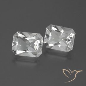 Achetez naturel 7.52ct Blanc Topaze gems, Taille émeraude, En provenance Brésil chez GemSelect. En stock, livraison internationale!