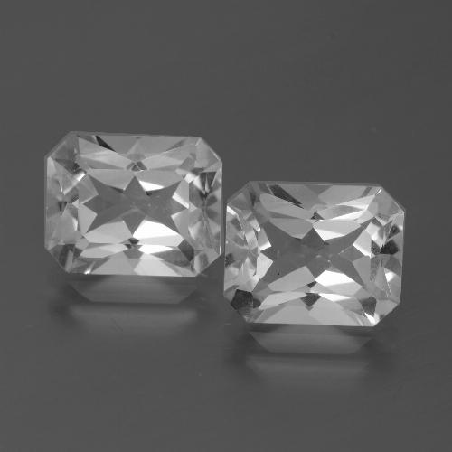 Achetez naturel 7,43ct blanc topaze gems, taille émeraude, en provenance brésil chez gemselect. en stock, livraison internationale!