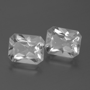 Achetez naturel 7,43ct blanc topaze gems, taille émeraude, en provenance brésil chez gemselect. en stock, livraison internationale!