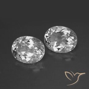 Shop natural 7.09ct Blanc clair Topaze gems, ovale, from Brésil at GemSelect. In stock, global shipping!