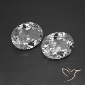 Shop natural 6.46ct Blanc clair Topaze gems, ovale, from Brésil at GemSelect. In stock, global shipping!