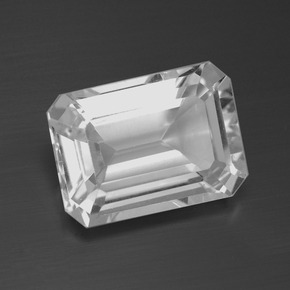 Topaze Blanc naturelle Taille émeraude, 8.52 ct, VS