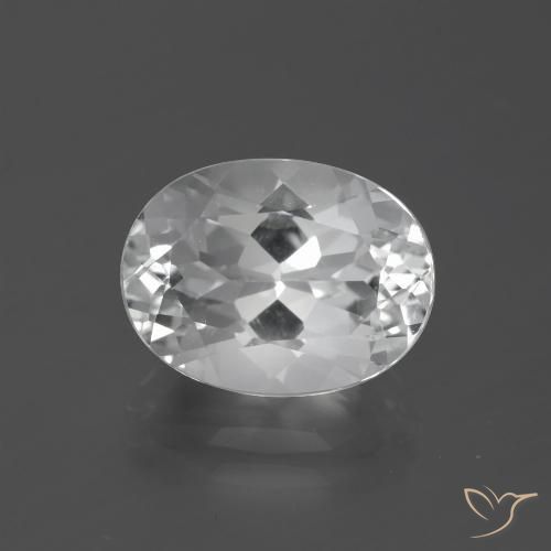5.35ct Naturel Blanc Topaze, ovale, VVS