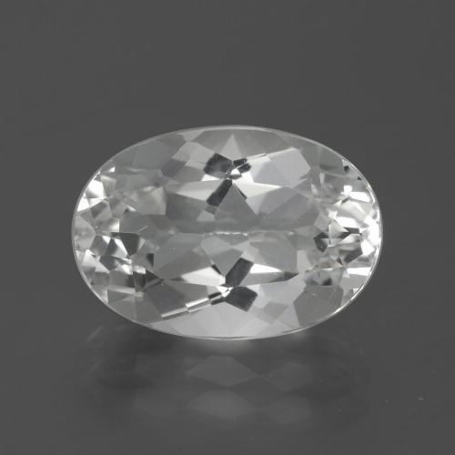 Topaze blanc naturelle coupe ovale, 5,51 ct, VVS