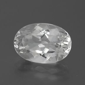 Topaze blanc naturelle coupe ovale, 5,51 ct, VVS