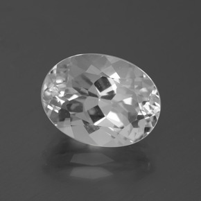 Topaze blanc naturelle coupe ovale, 5,51 ct, VVS