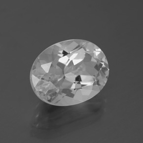 Topaze blanc naturelle coupe ovale, 5,51 ct, VVS