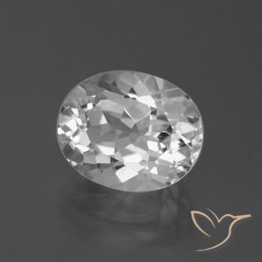 Topaze Blanc clair naturelle ovale, 5.19 ct, VVS