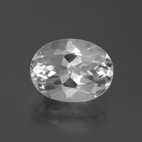 Topaze blanc naturelle coupe ovale, 5,20 ct, VVS