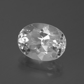 Topaze blanc naturelle coupe ovale, 5,20 ct, VVS