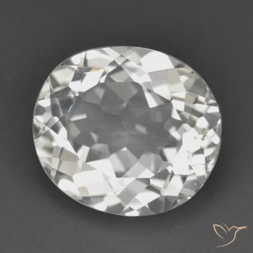 Topaze Blanc naturelle ovale, 5.46 ct, VVS-VS