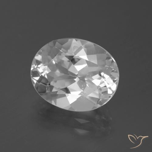 Topaze Blanc clair naturelle ovale, 5.40 ct, VS
