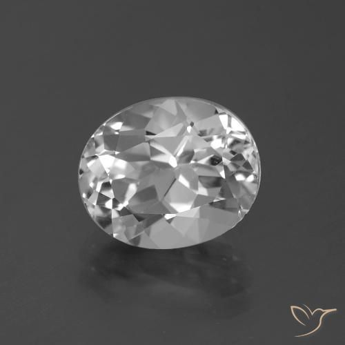 5.05ct Naturel Blanc clair Topaze, ovale, VVS