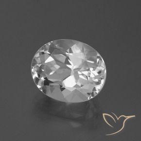 Topaze Blanc clair naturelle ovale, 5.05 ct, VVS