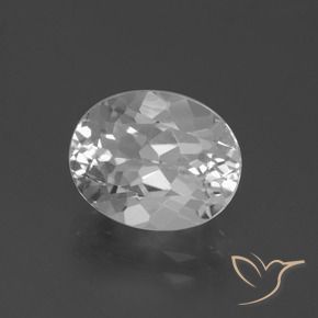 Topaze Blanc clair naturelle ovale, 4.55 ct, VVS-VS