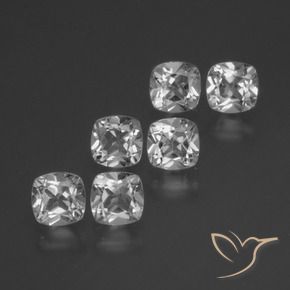 Shop natural 3.33ct Blanc clair Topaze gems, Coussin, from Brésil at GemSelect. In stock, global shipping!