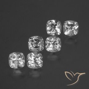 Shop natural 3.11ct Blanc clair Topaze gems, Coussin, from Brésil at GemSelect. In stock, global shipping!
