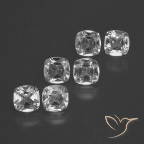 Shop natural 2.60ct Blanc clair Topaze gems, Coussin, from Brésil at GemSelect. In stock, global shipping!