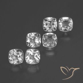 Shop natural 2.81ct Blanc clair Topaze gems, Coussin, from Brésil at GemSelect. In stock, global shipping!