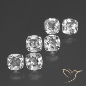 Shop natural 2.86ct Blanc clair Topaze gems, Coussin, from Brésil at GemSelect. In stock, global shipping!