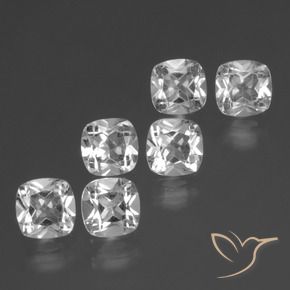 Shop natural 2.95ct Blanc clair Topaze gems, Coussin, from Brésil at GemSelect. In stock, global shipping!