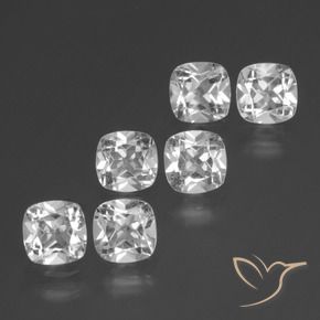 Shop natural 2.96ct Blanc clair Topaze gems, Coussin, from Brésil at GemSelect. In stock, global shipping!