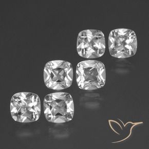 Shop natural 3.08ct Blanc clair Topaze gems, Coussin, from Brésil at GemSelect. In stock, global shipping!