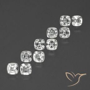 Shop natural 4.47ct Blanc clair Topaze gems, Coussin, from Brésil at GemSelect. In stock, global shipping!