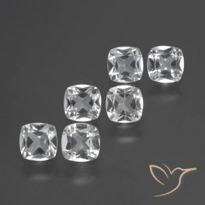 Shop natural 3.15ct Blanc clair Topaze gems, Coussin, from Brésil at GemSelect. In stock, global shipping!