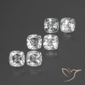 Shop natural 2.84ct Blanc clair Topaze gems, Coussin, from Brésil at GemSelect. In stock, global shipping!