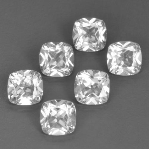 Achetez naturel 3,38ct blanc topaze gems, coupe coussin, en provenance brésil chez gemselect. en stock, livraison internationale!