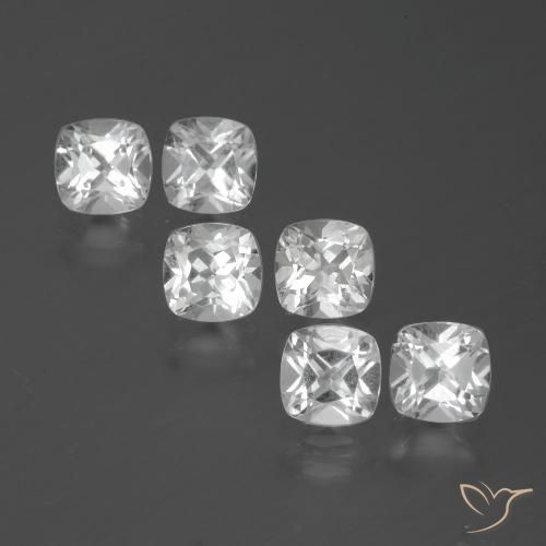 Achetez naturel 2.64ct Blanc Topaze gems, Coupe coussin, En provenance Brésil chez GemSelect. En stock, livraison internationale!