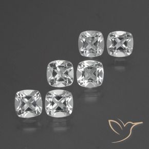 Shop natural 2.78ct Blanc clair Topaze gems, Coussin, from Brésil at GemSelect. In stock, global shipping!