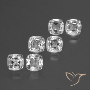 Shop natural 2.95ct Blanc clair Topaze gems, Coussin, from Brésil at GemSelect. In stock, global shipping!