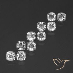 Shop natural 4.63ct Blanc clair Topaze gems, Coussin, from Brésil at GemSelect. In stock, global shipping!