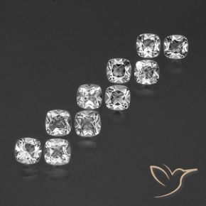 Shop natural 4.77ct Blanc clair Topaze gems, Coussin, from Brésil at GemSelect. In stock, global shipping!