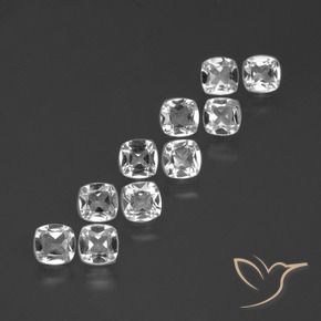 Shop natural 4.83ct Blanc clair Topaze gems, Coussin, from Brésil at GemSelect. In stock, global shipping!