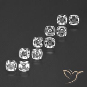 Shop natural 4.60ct Blanc clair Topaze gems, Coussin, from Brésil at GemSelect. In stock, global shipping!