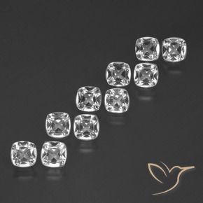 Shop natural 4.50ct Blanc clair Topaze gems, Coussin, from Brésil at GemSelect. In stock, global shipping!