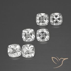 Shop natural 2.93ct Blanc Topaze gems, Coussin, from Brésil at GemSelect. In stock, global shipping!