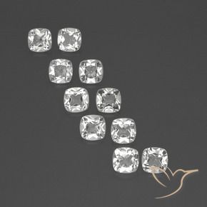 Achetez naturel 4.91ct Blanc Topaze gems, Coupe coussin, En provenance Brésil chez GemSelect. En stock, livraison internationale!
