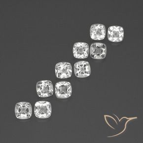 Shop natural 4.78ct Blanc Topaze gems, Coussin, from Brésil at GemSelect. In stock, global shipping!