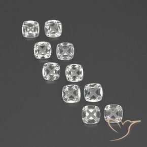 Shop natural 4.54ct Blanc clair Topaze gems, Coussin, from Brésil at GemSelect. In stock, global shipping!