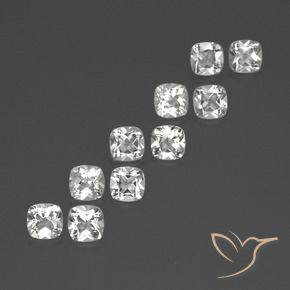 Shop natural 4.93ct Blanc Topaze gems, Coussin, from Brésil at GemSelect. In stock, global shipping!