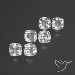 Shop natural 3.19ct Blanc Topaze gems, Coussin, from Brésil at GemSelect. In stock, global shipping!