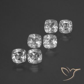 Shop natural 3.23ct Blanc clair Topaze gems, Coussin, from Brésil at GemSelect. In stock, global shipping!